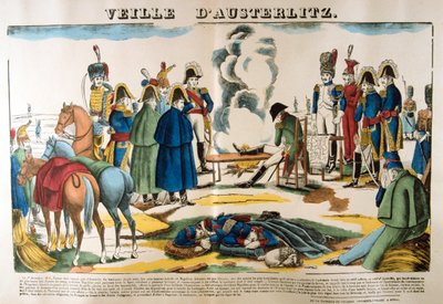 La víspera de Austerlitz, 1 de diciembre de 1805, siglo XIX de Unbekannt
