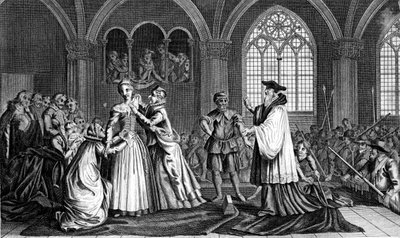 La ejecución de María, Reina de Escocia, 1587, siglo XVIII de Unbekannt