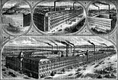 Las fábricas de la Compañía Singer Manufacturing, c1880 de Unbekannt