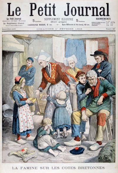 La hambruna de los pescadores bretones, 1903 de Unbekannt
