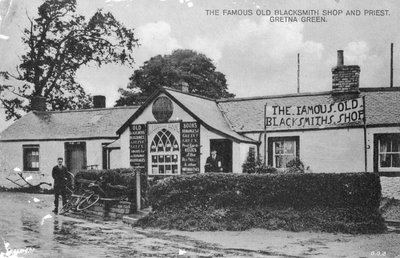 La famosa vieja herrería, Gretna Green, Dumfriesshire, Escocia de Unbekannt
