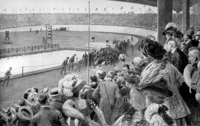 El final del maratón, Juegos Olímpicos, Londres, 1908, c1920 de Unbekannt