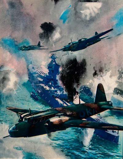 La primera acción aérea agresiva británica de la guerra, el ataque a Kiel, 1940 de Unbekannt