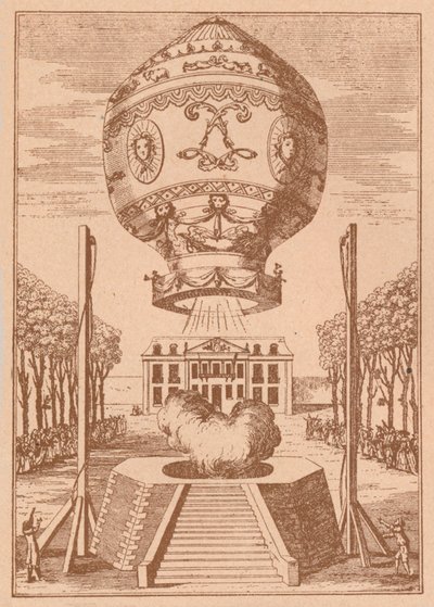El primer ascenso en globo, c1785 1919 de Unbekannt