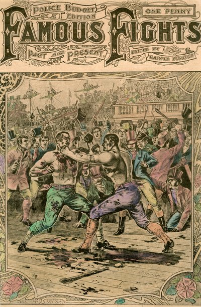 La primera pelea entre Tom Spring y Jack Langan, 1824 finales del siglo XIX o principios del siglo XX de Unbekannt