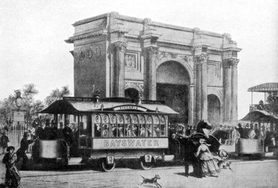Los primeros tranvías en Londres, 1861, c. 1920 de Unbekannt