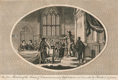 Los cinco miembros de la Cámara de los Comunes acusados de alta traición, 1642 1793 de Unbekannt