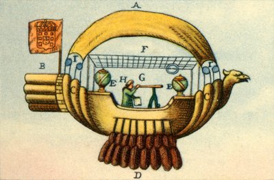 El barco volador de Bartolomeu de Gusmao, c1709 1932 de Unbekannt