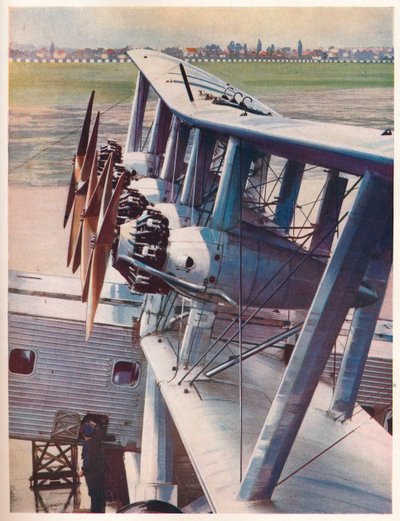 Los cuatro motores Bristol Jupiter del avión Scylla de Imperial Airways, c1936 c1937 de Unbekannt