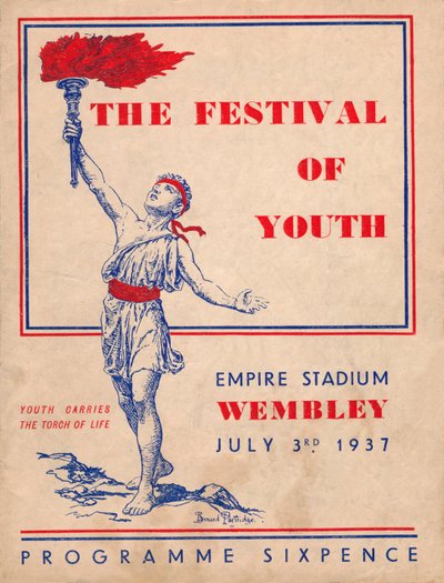 La portada del programa para El Festival de la Juventud, 1937 de Unbekannt
