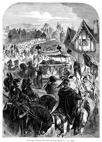 El cortejo fúnebre del rey Enrique V, 1422 de Unbekannt