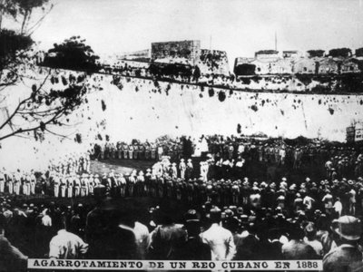El garrote de un recluso, 1888 de Unbekannt