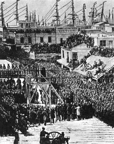 El ahorcamiento de Hetherington y Brace, San Francisco, 29 de julio de 1856, 1954 de Unbekannt