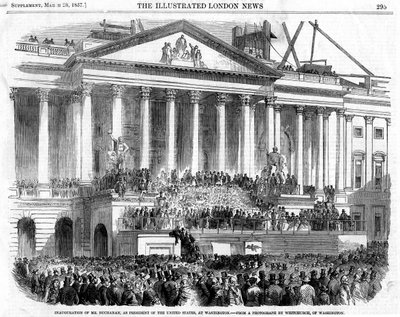 La inauguración de James Buchanan como presidente, Washington, 1857 de Unbekannt