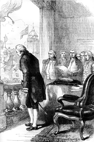 La instalación de George Washington como Presidente de los Estados Unidos de Unbekannt