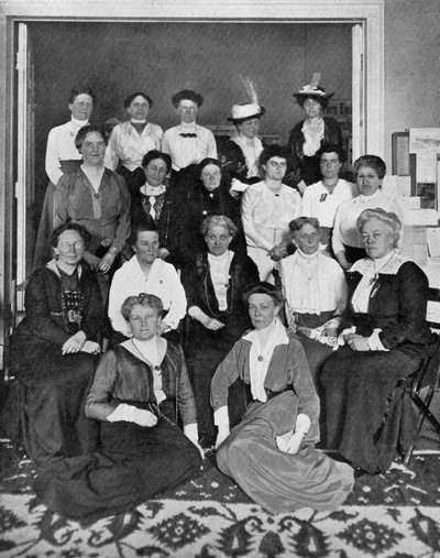 La reunión internacional de las trabajadoras del sufragio femenino, 1914, c1920 de Unbekannt