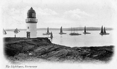 El faro en Stornoway, Isla de Lewis, Escocia, 1902 de Unbekannt