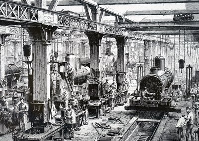 El piso de fabricación de la Société Alsacienne de Constructions Mécaniques de Unbekannt