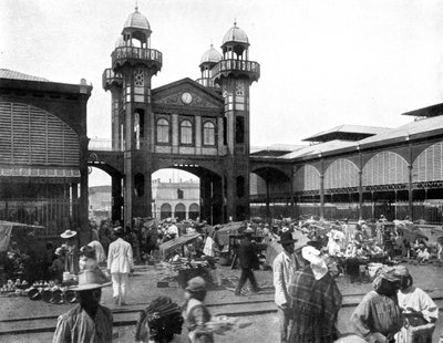 El mercado, Puerto Príncipe, Haití, 1926 de Unbekannt