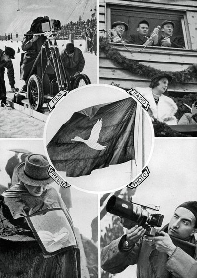 Los medios en acción, Juegos Olímpicos de Invierno, Garmisch-Partenkirchen, Alemania, 1936 de Unbekannt