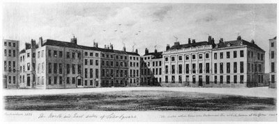 Los lados norte y sur de Soho Square, Londres, 1826-1907 de Unbekannt
