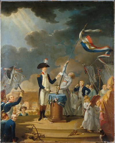 El juramento de La Fayette en el Festival de la Federación, 14 de julio de 1790, 1791 de Unbekannt