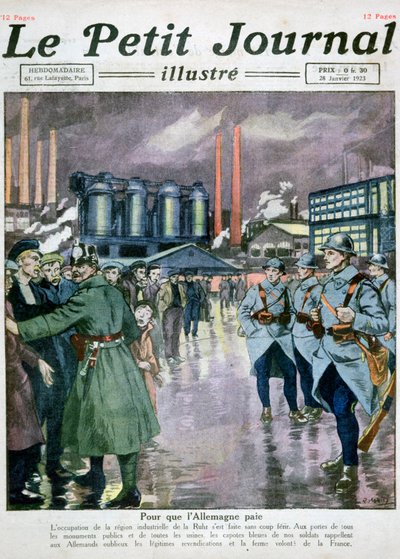 La ocupación del Ruhr por tropas de Francia y Bélgica, 1923 de Unbekannt