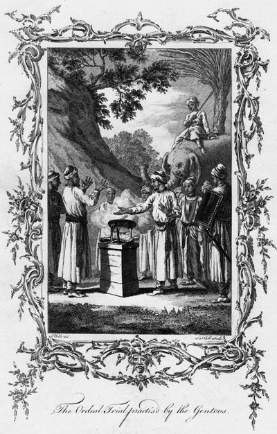 La prueba practicada por los gentoos, c1770 de Unbekannt