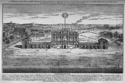 Las celebraciones de la paz en el Green Park, Westminster, Londres, 1748 1878 de Unbekannt