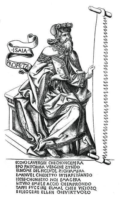 El profeta Isaías con el instrumento de su martirio, siglo XV, 1870 de Unbekannt