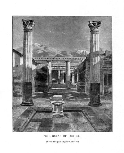 Las ruinas de Pompeya, Italia, siglo XIX de Unbekannt