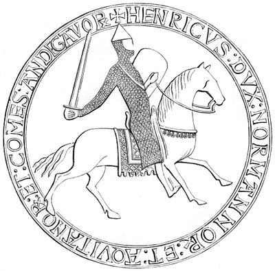 El sello del Rey Enrique II de Inglaterra, siglo XII de Unbekannt