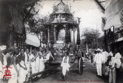 El carro de plata de los Chettiars, Saigón, Vietnam, 1912 de Unbekannt