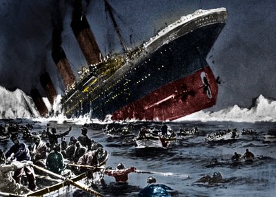 El hundimiento del SS Titanic, 14 de abril de 1912 de Unbekannt
