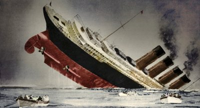 El hundimiento del Lusitania, 7 de mayo de 1915 de Unbekannt