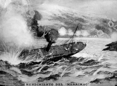 El hundimiento del Merrimac, 1898, años 1920 de Unbekannt