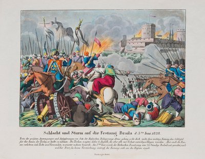 Asalto a la fortaleza de Brailov el 15 de junio de 1828, c. 1830 de Unbekannt
