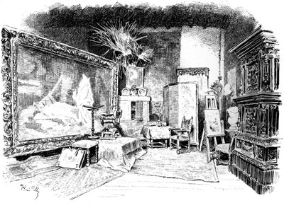 El estudio de Karl von Piloty, c1880-1882 de Unbekannt