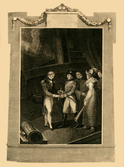 La rendición de Buonaparte a bordo del Bellerophon, 15 de julio de 1815, 1816 de Unbekannt