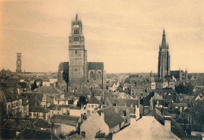 Las tres torres: el campanario, la catedral y la iglesia de Nuestra Señora, c1910 de Unbekannt