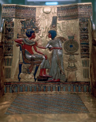 El trono de Tutankamón, (detalle), egipcio, XVIII Dinastía de Unbekannt