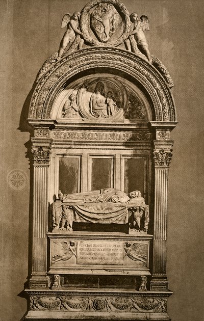 La tumba de Leonardo Bruni c1369-1444, Basílica de Santa Croce, Florencia, 1882 de Unbekannt