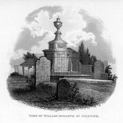La tumba de William Hogarth en Chiswick, 1840 de Unbekannt