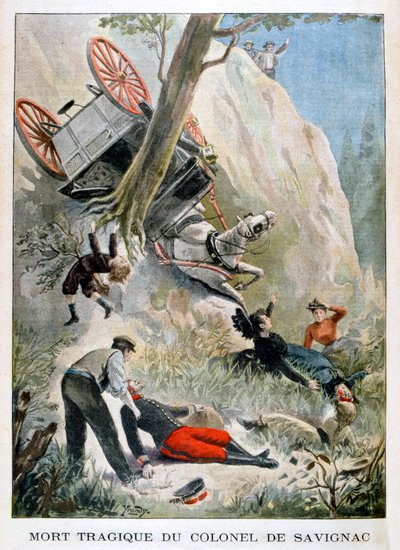 La trágica muerte del Coronel de Savignac, 1901 de Unbekannt