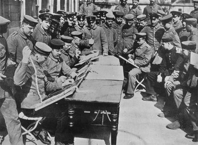 El tratamiento de los heridos alemanes, 1915 de Unbekannt