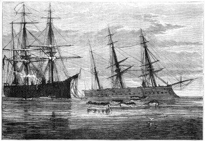 El naufragio del HMS Vanguard, siglo XIX de Unbekannt