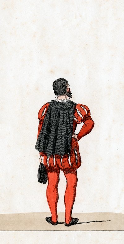 Diseño de vestuario teatral para la obra de Shakespeare, Enrique VIII, siglo XIX de Unbekannt