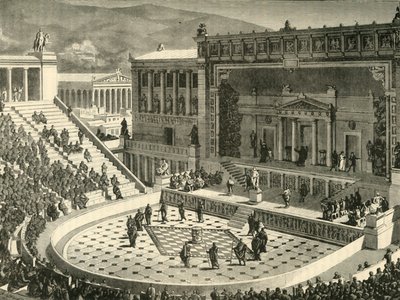 Teatro de Dionisio en Atenas, 1890 de Unbekannt
