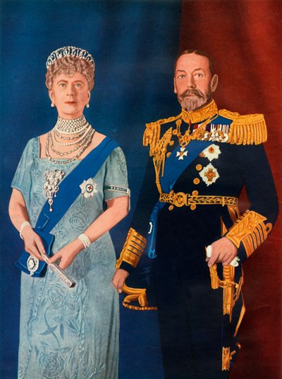 Sus Majestades el Rey Jorge V y la Reina María en el momento de su Jubileo de Plata en 1935, 1951 de Unbekannt