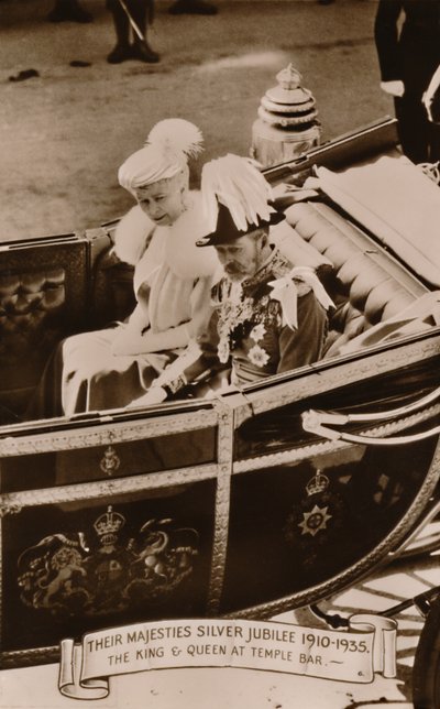 Sus Majestades Jubileo de Plata 1910-1935. El Rey y la Reina en Temple Bar, 1935 de Unbekannt